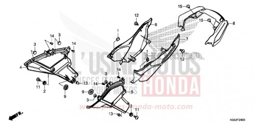 SIDE COVER CBF300NAJ de 2018